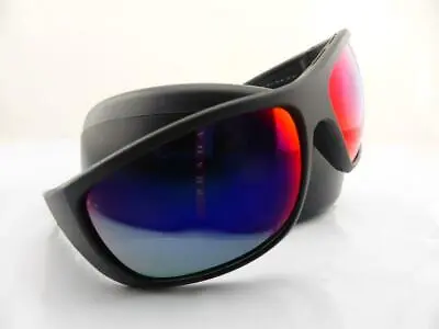 $199 • Buy PRADA SPORT Sunglasses OPS O4VS 1B09Q1 Black Dark Grey - Blue Red Mirror Lenses