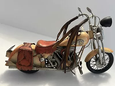 1922 Handmade Model Indian Tin Metal Vintage Motorcycle Figurine • $45