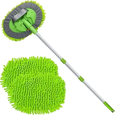 Microfiber Car Wash Brush Mop Kit Mitt Sponge With Long Handle Cleaning Supplies • $16.69