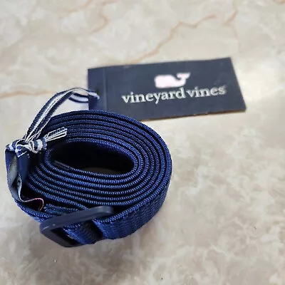 Vineyard Vines Men’s Stretch On The Go Performance Belt Blue Small • $11.69