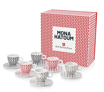 £225.14 • Buy Illy Art Collection 2021 Mona Hatoum 6 Cappuccino Cups/Saucers Limited Ed