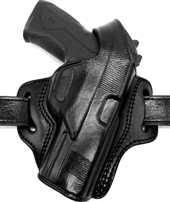 TAGUA Classic Right Hand Black Leather Thumb Break Belt Holster - CHOOSE GUN • $49