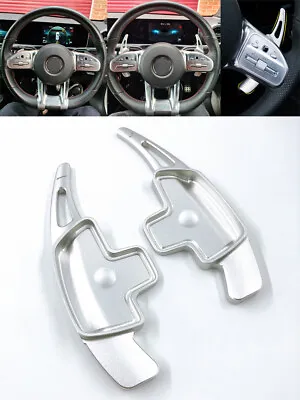 Silver Steering Wheel Shift Paddle Shifter Extension For Benz A B C E G Class AO • $24.69