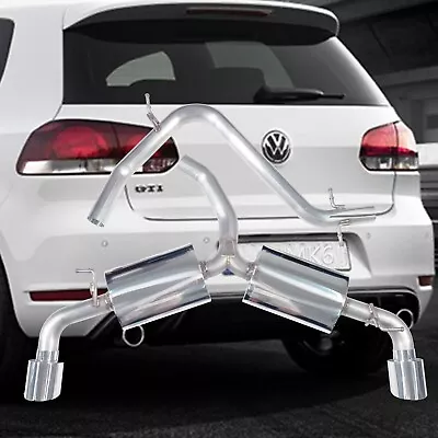 Turbo Catback Muffler Exhaust For VW 10-14 Golf GTi MK6 2.0T TFSI StainlessSteel • $249.99