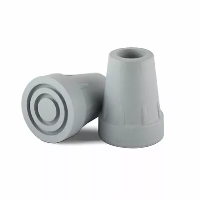 Essential Medical Cane Replacement Tips Gray 3/4 Inch Pack Of 2 Tips -T10034G • $11.95