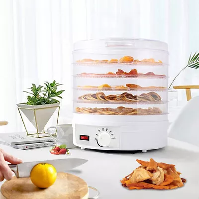 350W Electric Food Dehydrator 5 Tray Fruit Meat Beef Dryer Veg Preserver Machine • £24.49