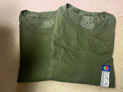 Pack Of 2 OD Green Fruit Of The Loom S/S Pocket T-Shirts - 4XLarge • $14.95