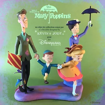 FIGURINE MARY POPPINS DISNEYLAND PARIS BY KEVIN AND JODY 55th Birthday LIMITED • $199.99