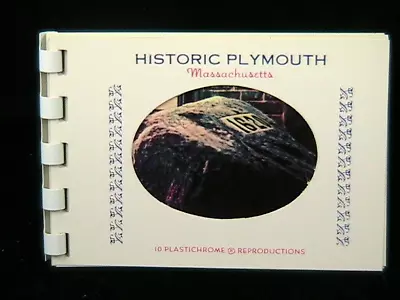 Vintage Plymouth Massachusetts Plastichrome Reproductions Souvenier Book • $3.95