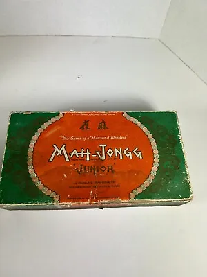 Mah-Jongg Mahjong Junior Vintage Set 1923 Wood Pieces Discs And Manual • $34.95