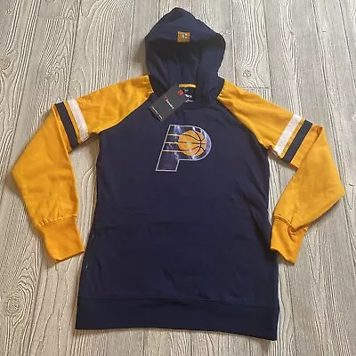 Fanatics Indiana Pacers NBA Pullover Hoodie Womens XS Blue Logo Pockets NWT • $34.97