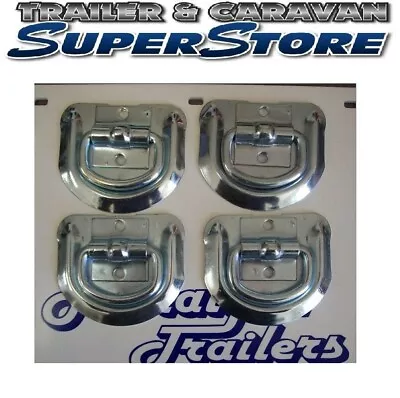 $18 • Buy 4x Lashing D Ring Anchor Point Tie Down Float Trailer Gocart Flush Mount L151