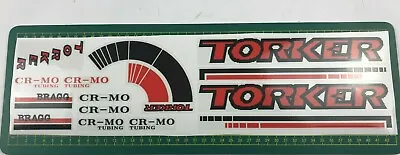 Old School Bmx Decals Stickers 1988 Torker Bragg Full Set For White Frame • $55