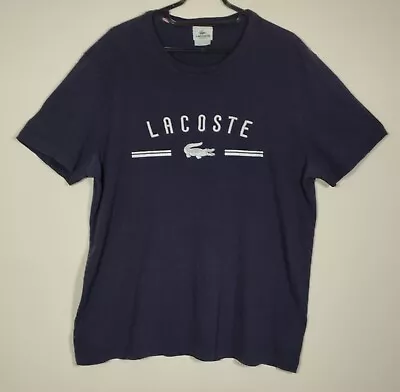 Men’s Lacoste T-Shirt Embroidered Logo Large 44  Chest • £12.99