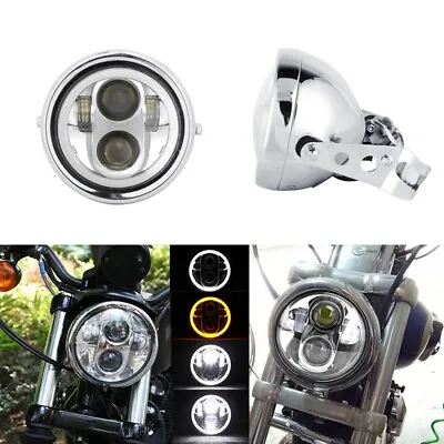 5.75  LED Headlight Projector Hi/Lo For Yamaha Virago 250 750 535 1100 Vmax 1200 • $65.99