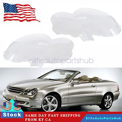For Mercedes CLK C209 W209 2005-09 Headlight Lens Replacement Cover Left+Right • $198.99