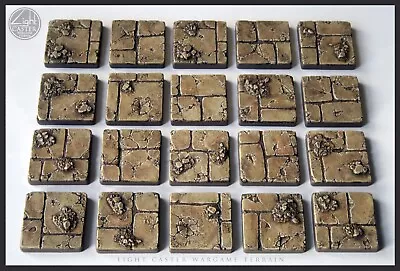 25mm 40mm 50mm Square Base Stand. Gothic Rubble By Light Caster Wargame Terrain • £10.99