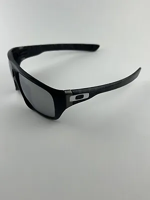 Oakley Dispatch 1.0 Polished Black Silver History Text Chrome Iridium White Icon • $199.99