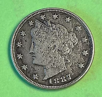 1887 Liberty V Nickel Fine Details • $12