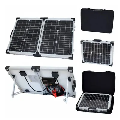 £139.99 • Buy 40w 12v Waterproof Folding Solar Panel Kit W/ Case Camper Boat Offgrid DC21.1