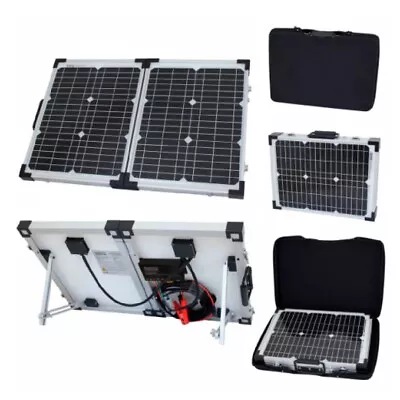 40w 12v Waterproof Folding Solar Panel Kit W/ Case Camper Boat Offgrid DC21.1 • £149.99