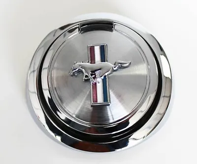 NEW! 1967 - 1968 Ford Mustang Deluxe Gas Cap Pop Open Pony Emblem Chrome • $99.95