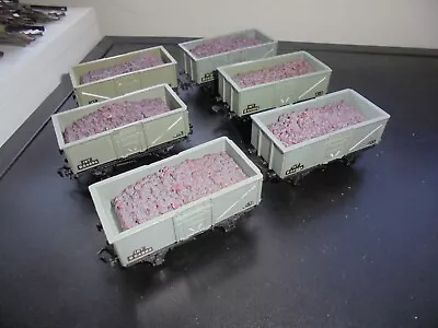 6x Hornby Dublo 16 Ton Mineral Wagon Plastic Type With Hornby Loads - 2/3 Rail • £24.99