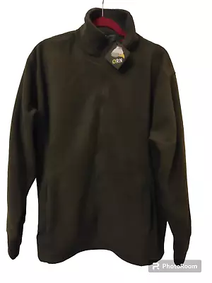 ORN Clothing Albatross Men's Classic Fleece Jacket Graphite Size L • £9.99