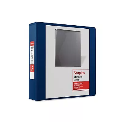 Staples Standard 2  3-Ring View Binder Blue (26445-CC) 82646 • $10.74