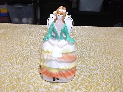 Vintage Ceramic Victorian Woman Sitting On Chair String Holder Japan 7” • $30