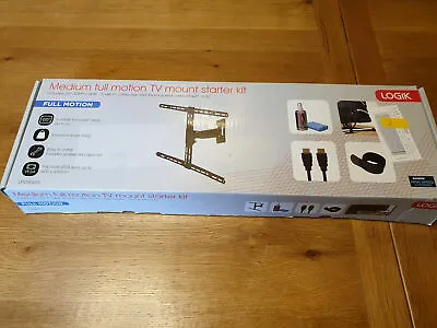 Logik Medium Full Motion TV Mount Starter Kit Wall Bracket - 32 -65  - LFMSKM16 • £23.99