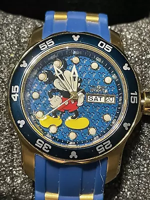 INVICTA Disney LTD Edition Mickey Mouse Blue Watch 23764 Silicone Strap W/case • $129