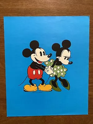 Vtg Dasco Mickey & Minnie Mouse Print Poster 12x10 Walt Disney Colorful #5 A7 • $29.95