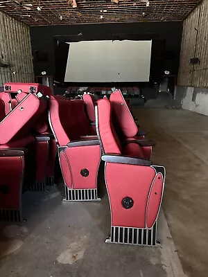 Lot Of 50 Used MOVIE THEATER SEATING Performing Arts Cinema Seats Chairs RED • $3999