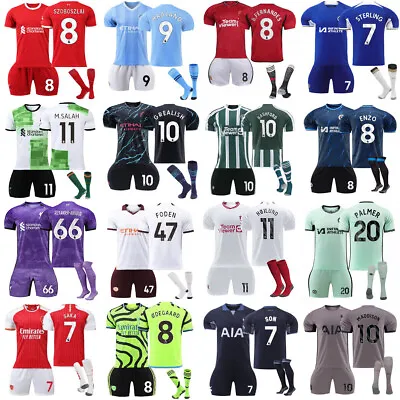 2023/24 Kids Training Kits Boys Girls Full Sports Strip Shorts/Shirt/Socks/- • £20.82