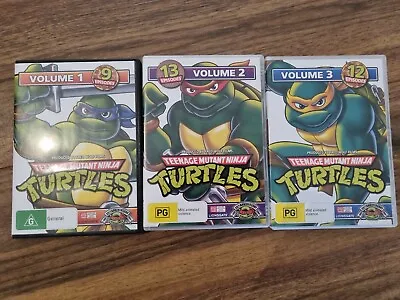 Teenage Mutant Ninja Turtle TMNT Volume 1 2 3 DVD Clean Discs  • $10