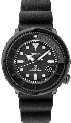 Seiko SNE567 Prospex Solar Divers Watch Black Dial & Textured Silicone Strap • $214.49