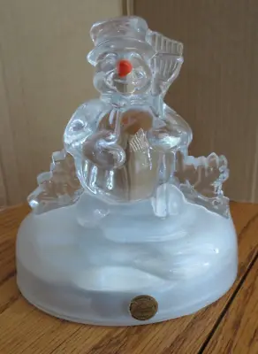 Frosty The Snowman Music Box Crystal Cristal D’Arques France Works • $19.99