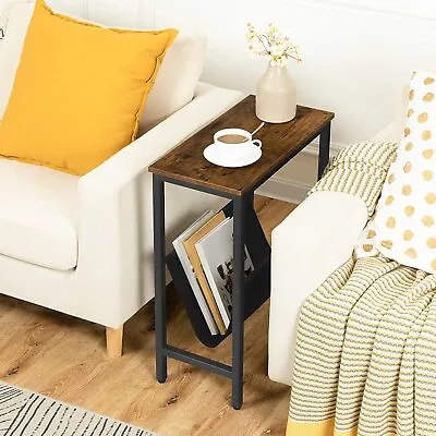 £32.99 • Buy HOOBRO Side Table Sofa End Table Narrow Coffee Table W/Magazine Holder Sling
