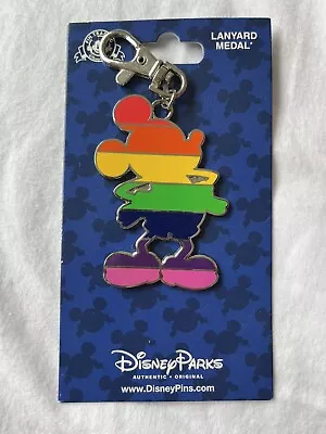 Disney Rainbow Mickey Mouse Lanyard Medal  • $20