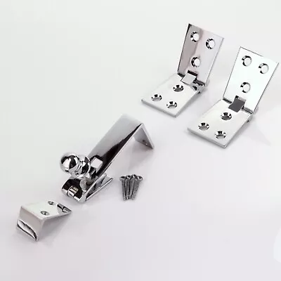 MIRRORED COUNTERFLAP HINGE OR CATCH Heavy Duty Brass Counter Hold Latch Lift Up • £12.29