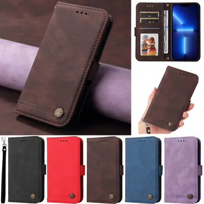 Retro Wallet Leather Flip Cover Case For Xiaomi 13T Redmi 13C A1 10A Note 12 4G • $14.01