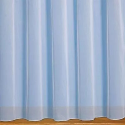 PLAIN WHITE WEIGHTED BOTTOM NET CURTAINS LONG DROPS 70  - 90  X 1-10 METRES WIDE • £8.25