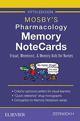 Mosby's Pharmacology Memory NoteCards: Visual Mnemonic And Memory Aids For... • $6.08