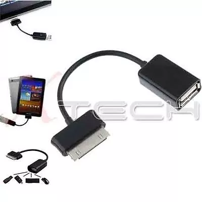 30 Pin To Female USB Adapter OTG Cable For Samsung Galaxy Tab 2 7.0 P3100 P3110 • £2.49