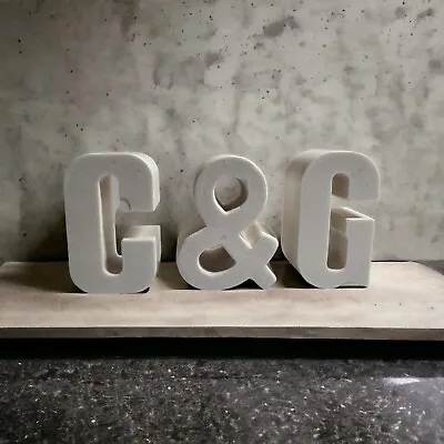 Alphabet A-Z Concrete Letter Decorative Custom Name Any Word Initials Ceramic  • £3