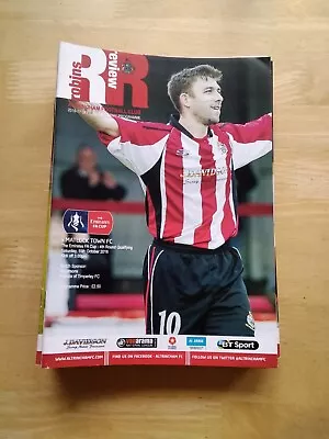 2016/17 Altrincham Fc V Matlock Town - Fa Cup - Free P&p • £2.99