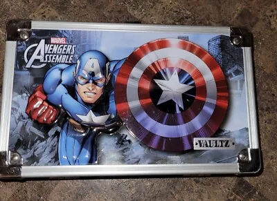 Captain America Marvel Avengers Assemble Vaultz Pencil Gaming Box No Keys • $9