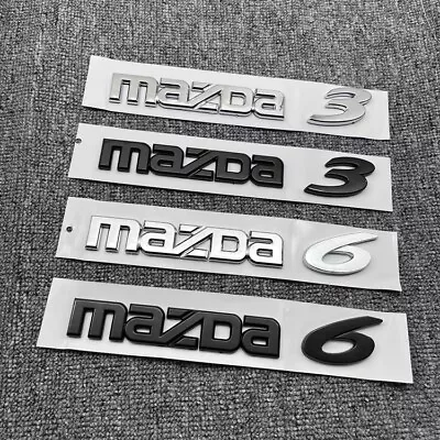 1PC ABS Chrome/Black MAZDA 3 MAZDA 3Letter Car Auto Rear Trunk Emblem Sticker • $14.99