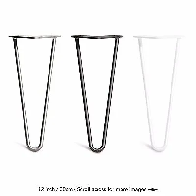 4x Premium Hairpin Table Legs + FREE Screws Guide AND Protector Feet Worth £8! • £31.94